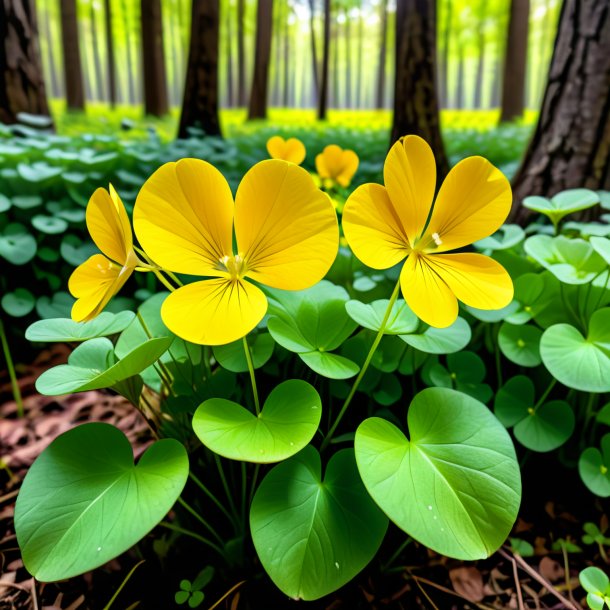 Photography of a yellow wood sorrel