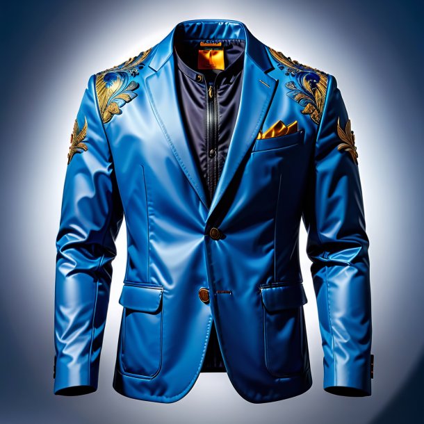 Clipart of a blue jacket from stone