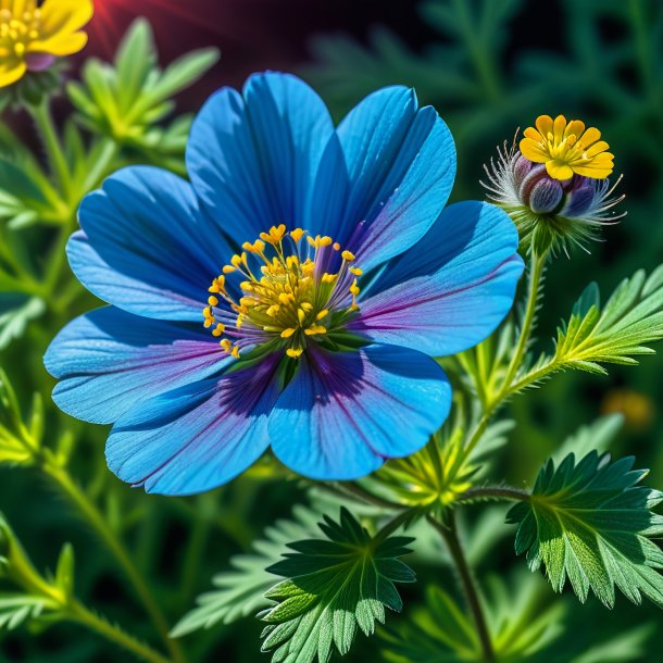 Ilustração de um azule cinquefoil