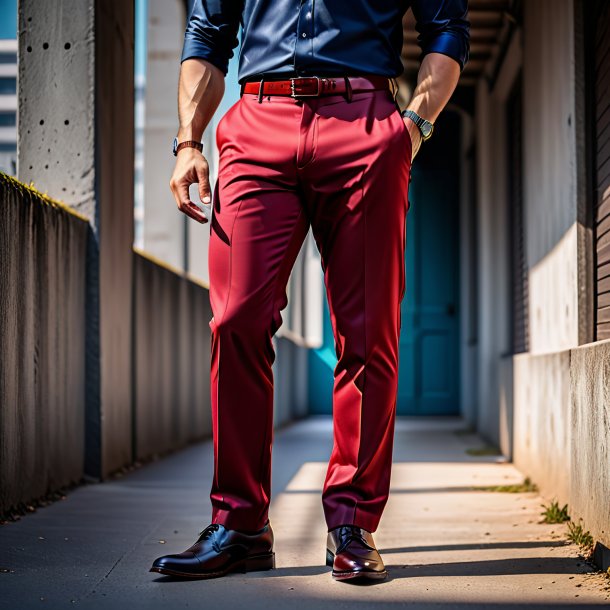 Picture of a crimson trousers from concrete