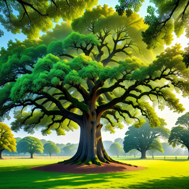 Illustration of a lime oak