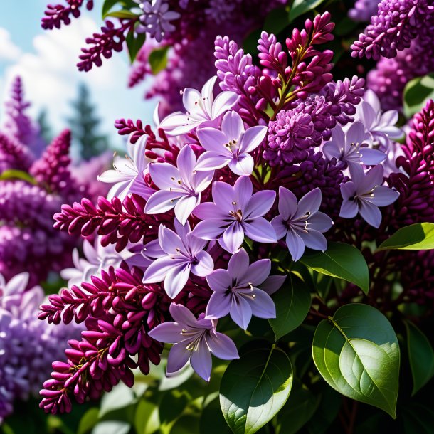 "photography of a crimson lilac, white"