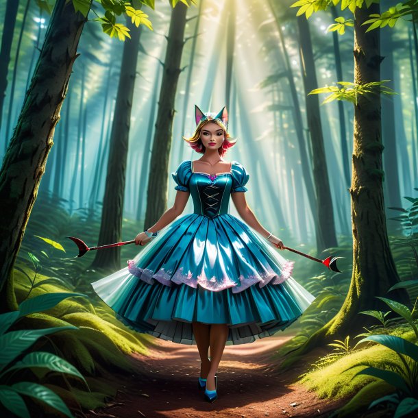 Image of a tuna in a dress in the forest