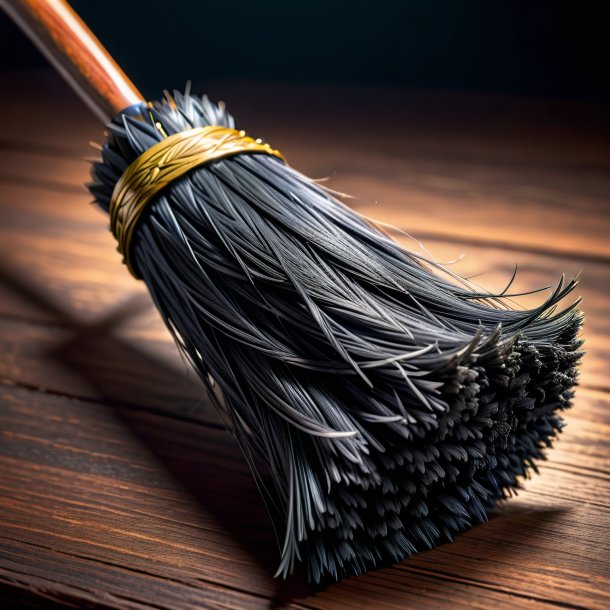 "clipart of a charcoal broom, prickly"