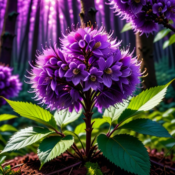 Depicting of a purple hazel