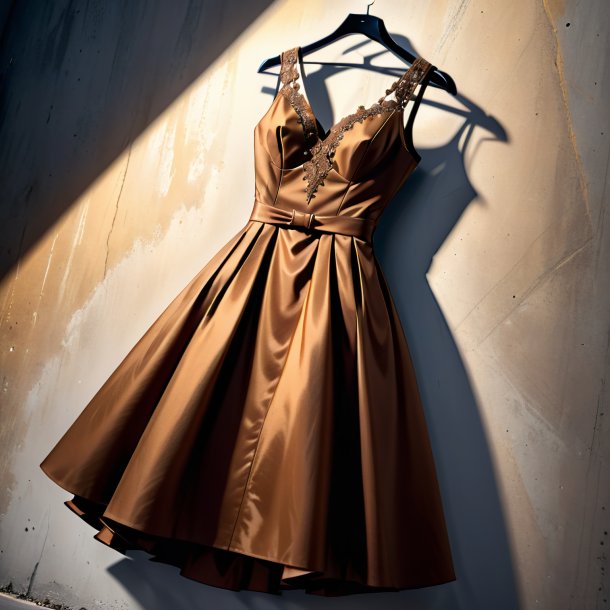 Sketch of a brown dress from concrete