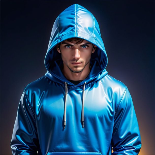 Clipart of a blue hoodie from polyethylene