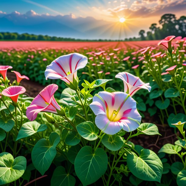 "imagem de um coral bindweed, campo"