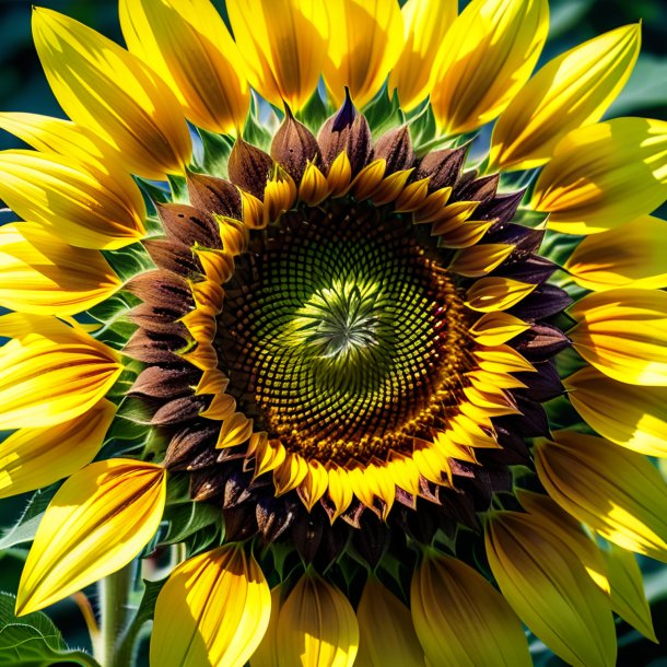 Imagery of a olden sunflower
