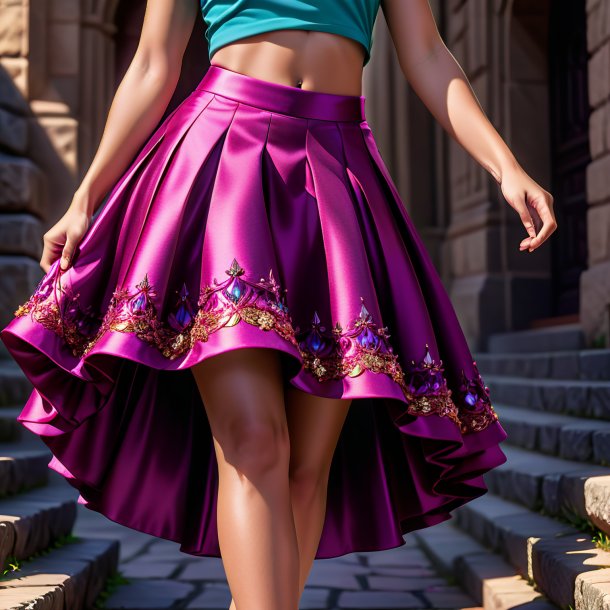 Clipart of a magenta skirt from stone