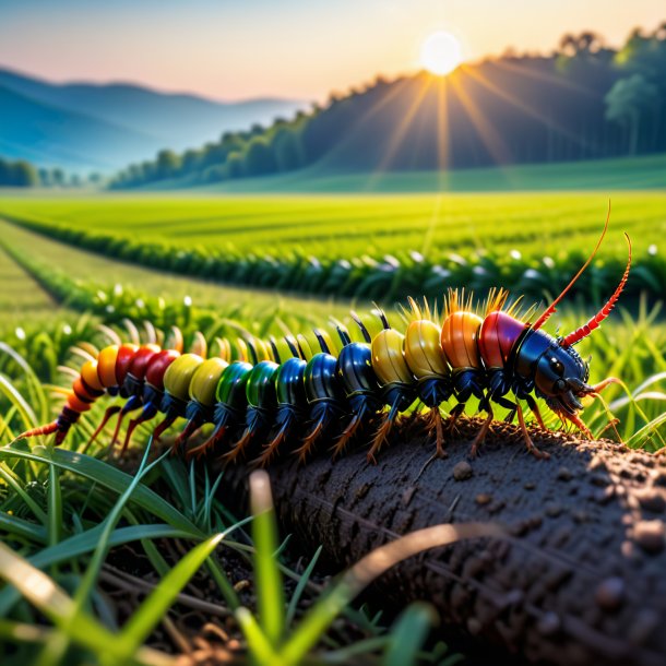 Photo of a playing of a centipede on the field