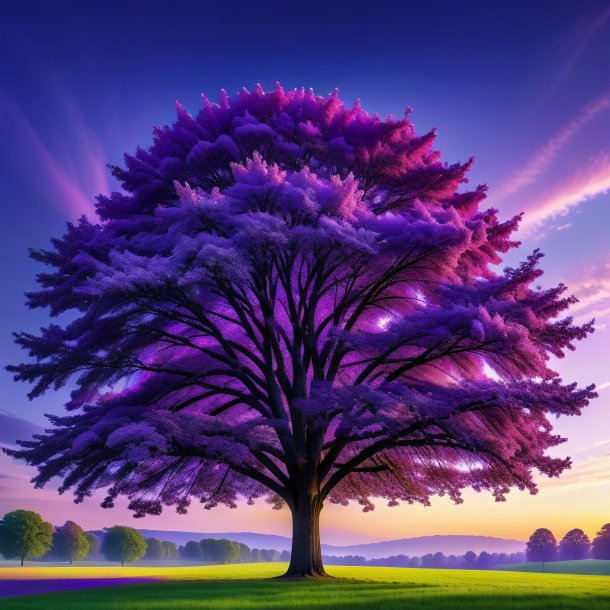 Imagery of a purple american ash