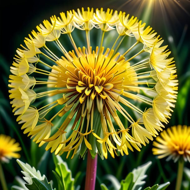 Illustration of a yellow dandelion