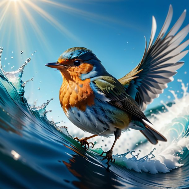 Portrayal of a azure wake-robin
