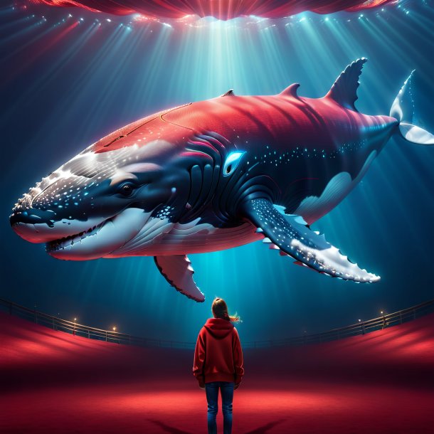 Image of a whale in a red sweater