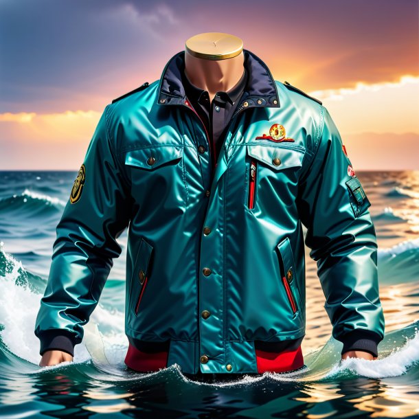 Picture of a mol in a jacket in the sea