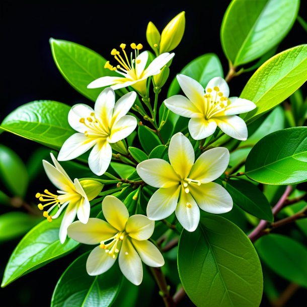 "depicting of a lime jessamine, spanish"