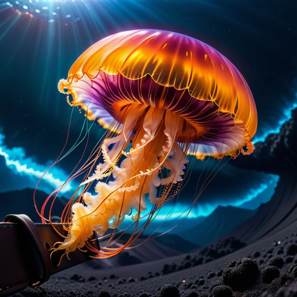 Pic of a jellyfish in a belt in the volcano