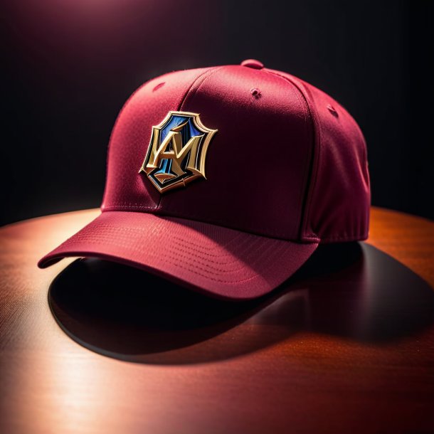 Photography of a maroon cap from iron