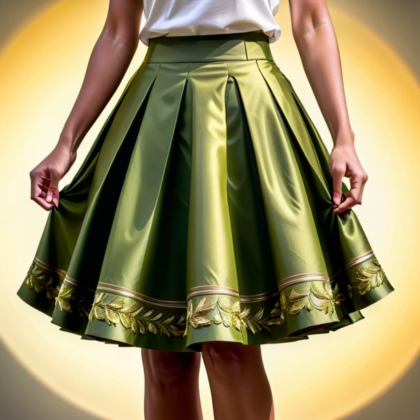 Portrait of a olive skirt from paper