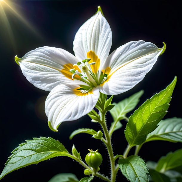 Portrait of a white nightshade