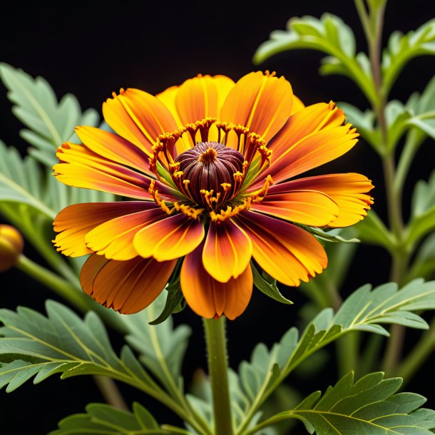 Depicting of a brown fig marigold
