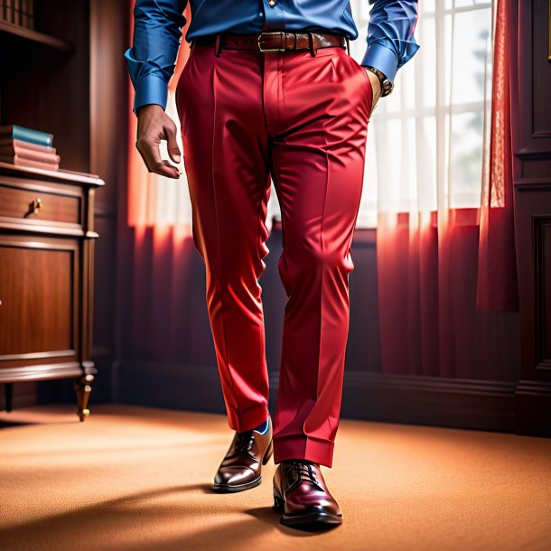 Picture of a red trousers from paper