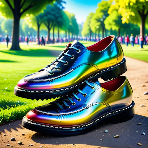 Image of a sardines in a shoes in the park