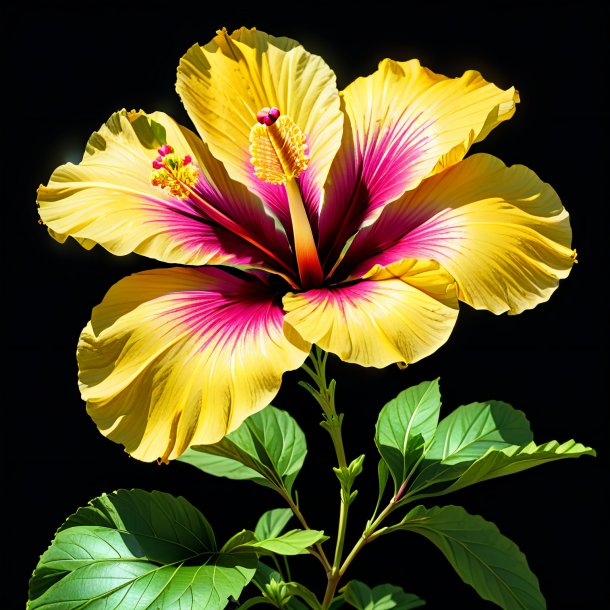 Drawing of a olden hibiscus