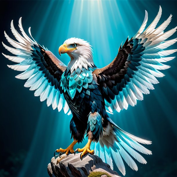 Pic of a aquamarine dancing eagle