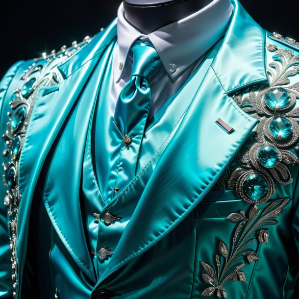 Photography of a aquamarine vest from metal