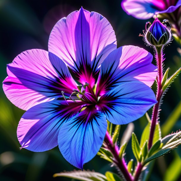 "portrait of a azure willowherb, purple"