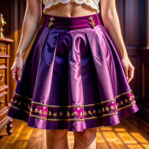 Photo of a plum skirt from wood