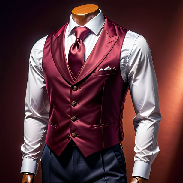 Drawing of a maroon vest from clay