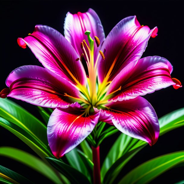Imagery of a magenta kaffir lily