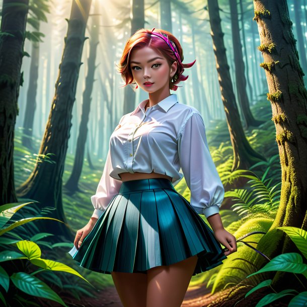 Photo of a tuna in a skirt in the forest