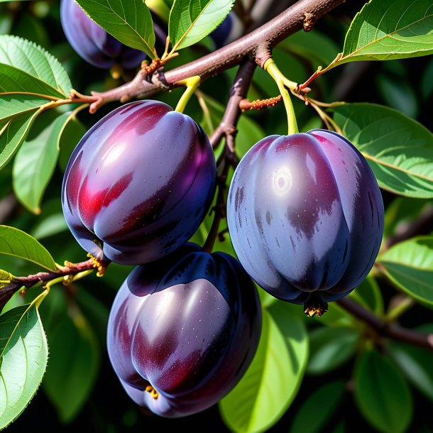 Illustration of a gray jamaica plum