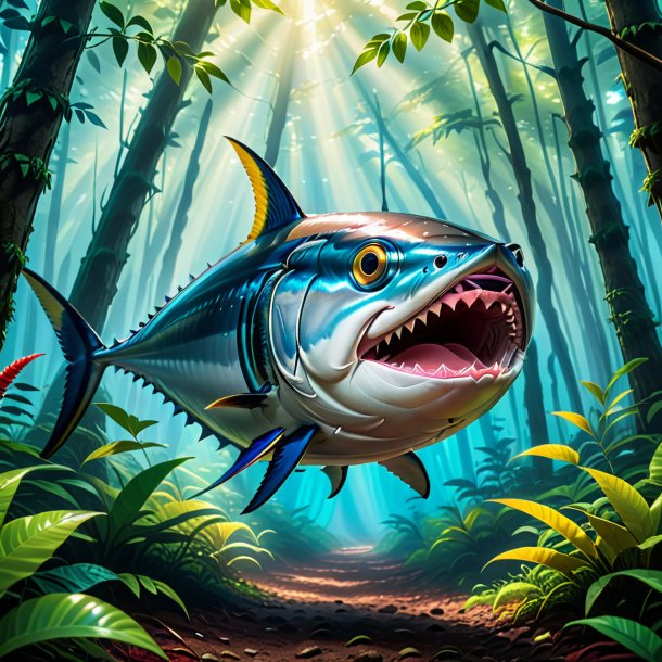 Pic of a smiling of a tuna in the forest