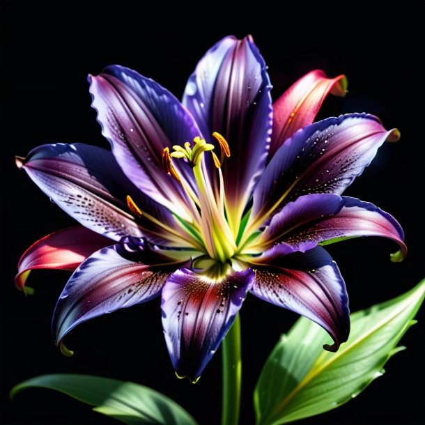 Clipart of a black lily