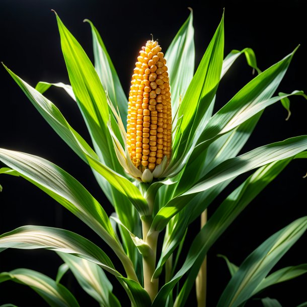 Portrayal of a ivory corn plant