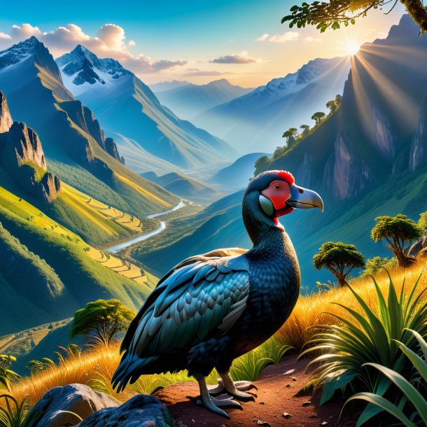 Photo of a waiting of a dodo in the mountains