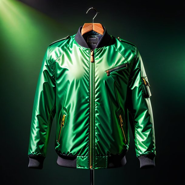 Portrait of a green jacket from metal