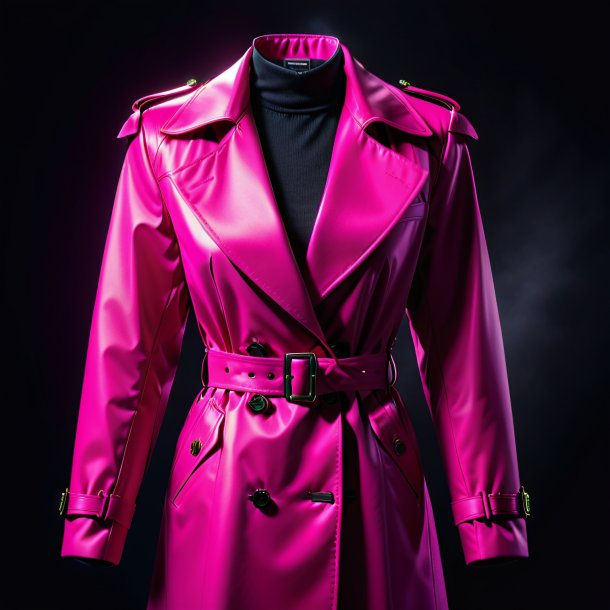 Pic of a fuchsia coat from polyethylene