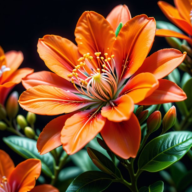 Picture of a coral orange blossom