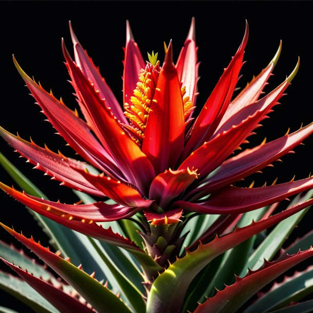 Depicting of a red aloe