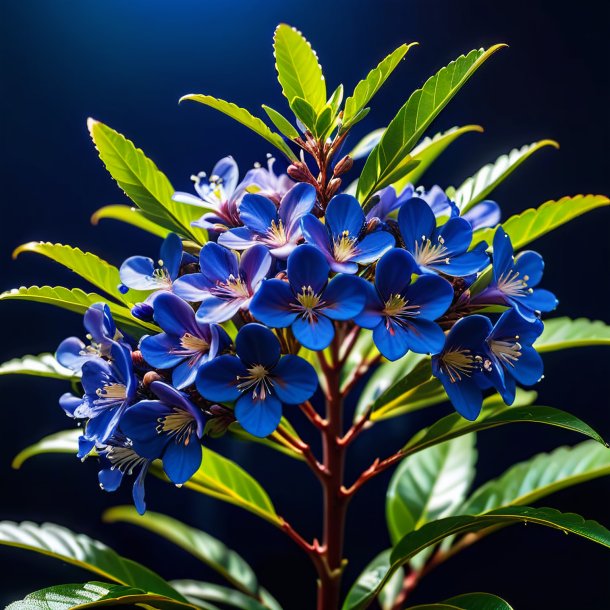 Représentant un myrtle bleu marine