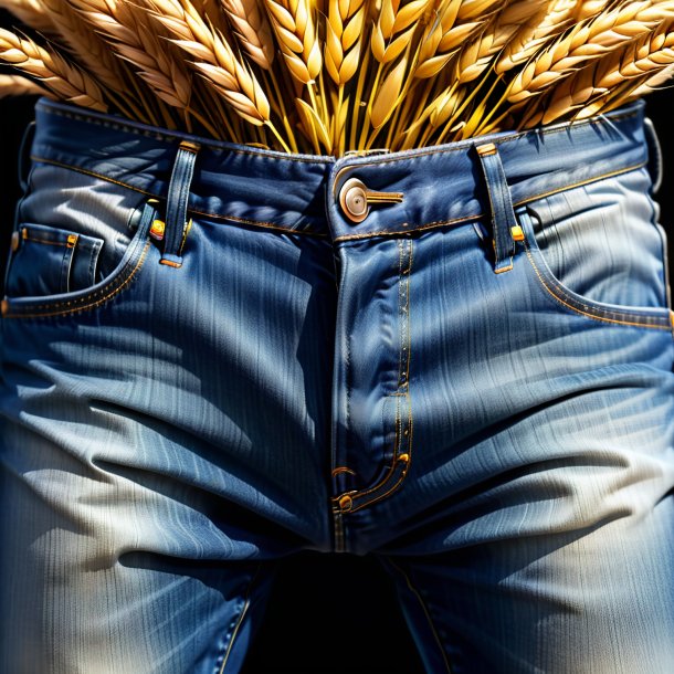 Clipart of a wheat jeans from polyethylene