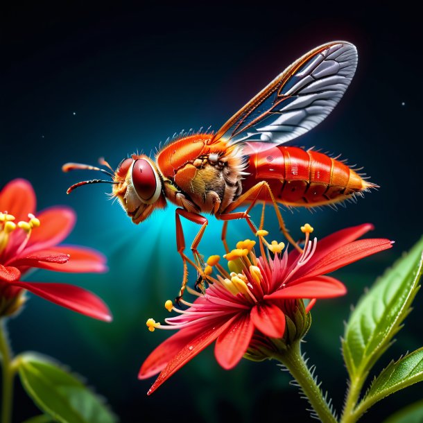 "portrayal of a red catch-fly, night-flowering"
