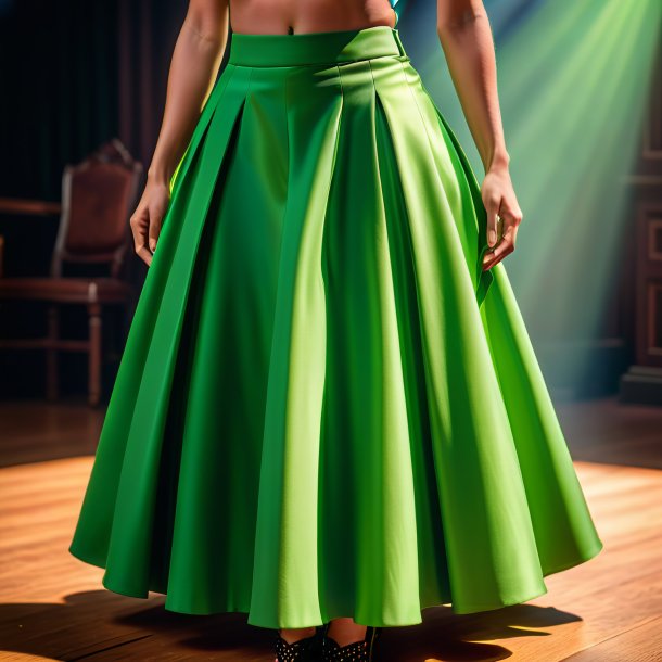 Photo of a pea green skirt from clay