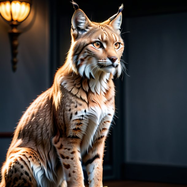 Photo d'un lynx dans une robe grise